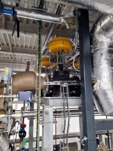 ipari szabályozószelep pneumatikus működtetővel gőzvezetékben